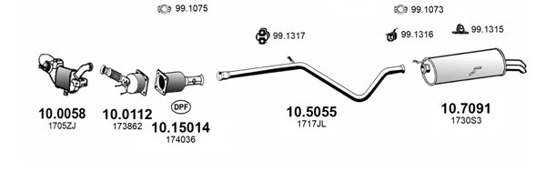 ASSO ART4386 Exhaust System